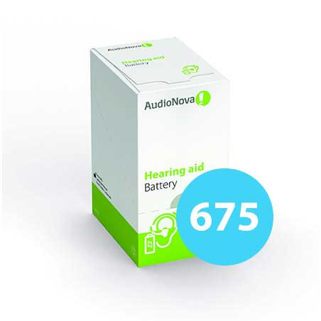 AudioNova - hoortoestel batterijen maat 675 (60 stuks)